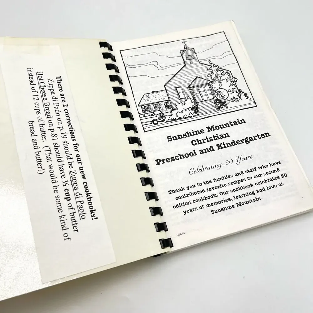 Kent Washington Sunshine Mountain Cookbook Vintage 90s Local Community Recipes
